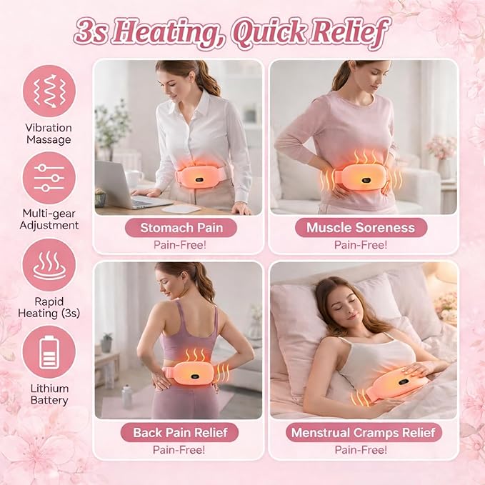 Menstrual Heating Device, Rechargeable Period Pain Relief Machine